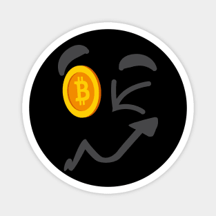 Bitcoin Wink Crypto to the Moon - I Told You So Smile Trend Magnet